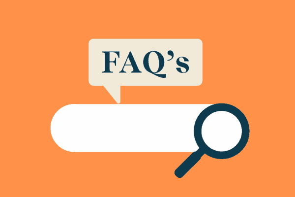 FAQs speech bubble with search icon